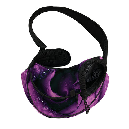 Dark Purple Rose Print Pet Sling Carrier