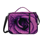 Dark Purple Rose Print Shoulder Strap Bible Bag