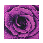 Dark Purple Rose Print Silk Bandana