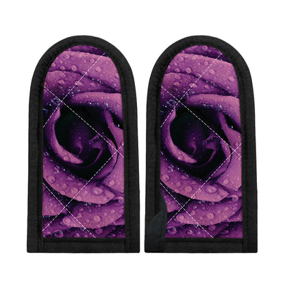 Dark Purple Rose Print Skillet Handle Cover
