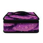 Dark Purple Rose Print Small Lunch Bag