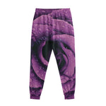 Dark Purple Rose Print Sweatpants