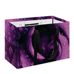 Dark Purple Rose Print Utility Tote Bag