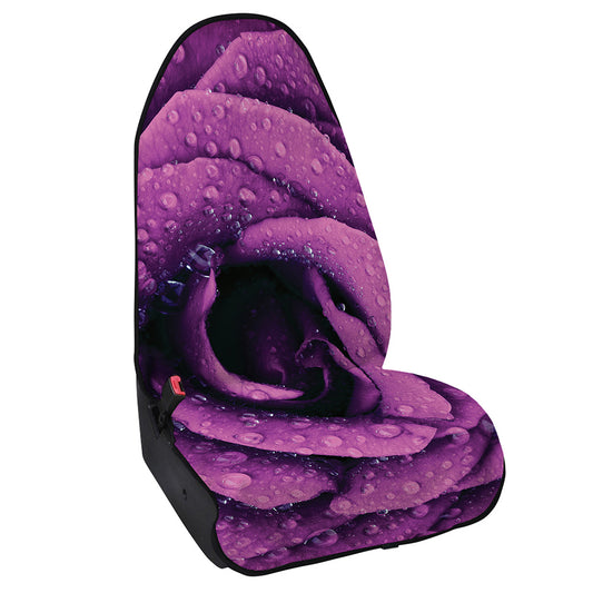 Dark Purple Rose Print Waterproof Car Seat Cover
