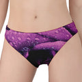 Dark Purple Rose Print Women's Panties