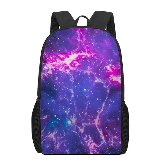 Dark Purple Universe Galaxy Space Print 17 Inch Backpack