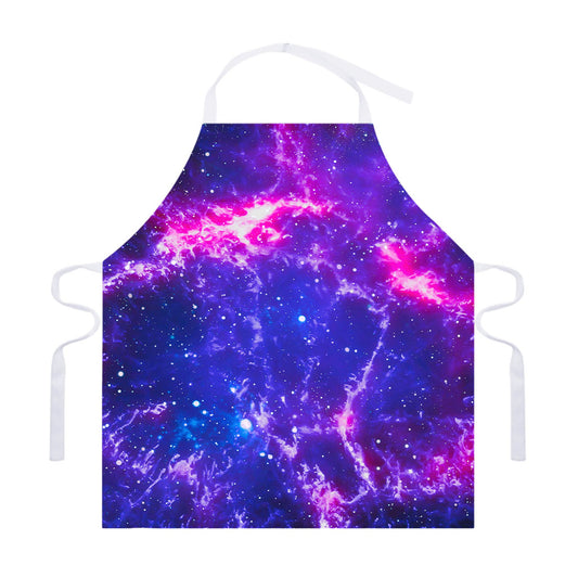 Dark Purple Universe Galaxy Space Print Adjustable Apron