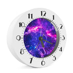Dark Purple Universe Galaxy Space Print Alarm Clock