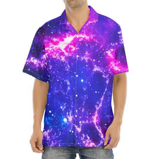 Dark Purple Universe Galaxy Space Print Aloha Shirt