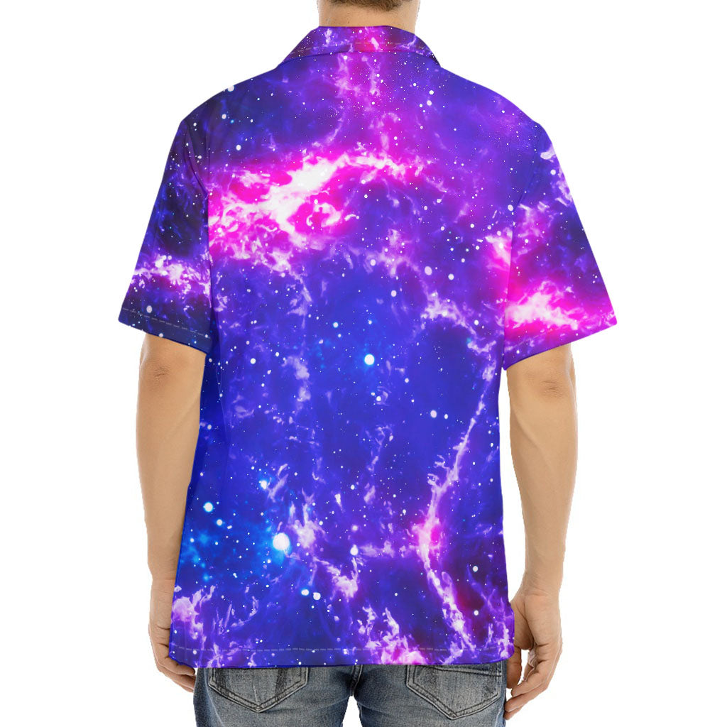 Dark Purple Universe Galaxy Space Print Aloha Shirt