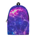 Dark Purple Universe Galaxy Space Print School Backpack