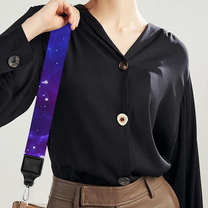 Dark Purple Universe Galaxy Space Print Bag Strap