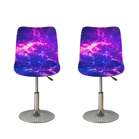 Dark Purple Universe Galaxy Space Print Bar Stool Covers