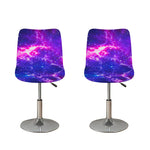 Dark Purple Universe Galaxy Space Print Bar Stool Covers