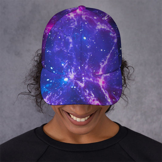 Dark Purple Universe Galaxy Space Print Baseball Cap