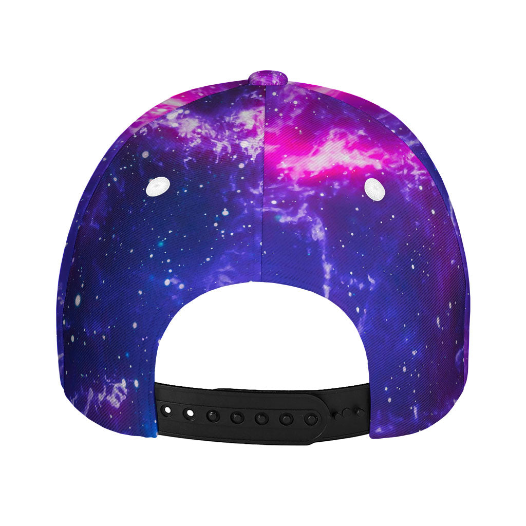 Dark Purple Universe Galaxy Space Print Baseball Cap