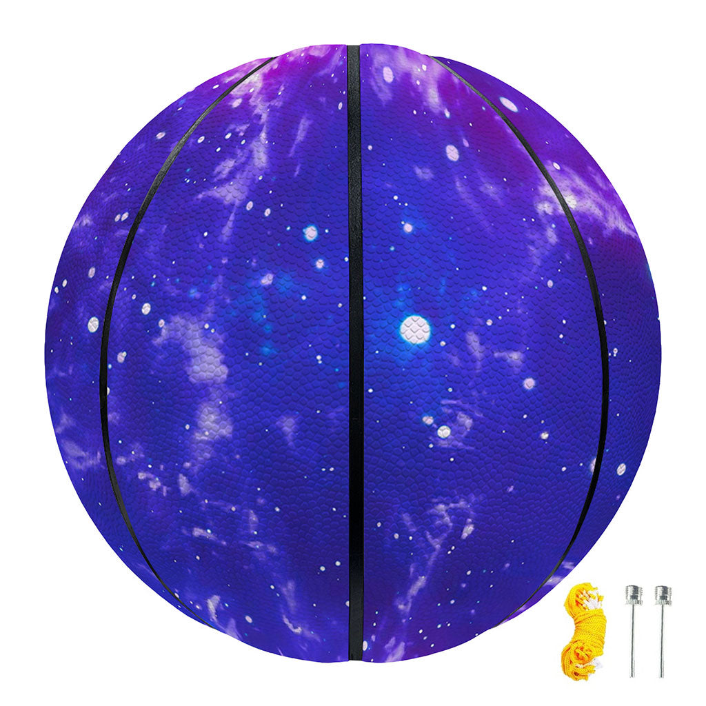 Dark Purple Universe Galaxy Space Print Basketball