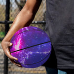 Dark Purple Universe Galaxy Space Print Basketball