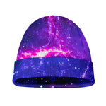 Dark Purple Universe Galaxy Space Print Beanie