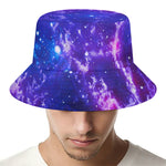 Dark Purple Universe Galaxy Space Print Bucket Hat