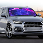 Dark Purple Universe Galaxy Space Print Car Windshield Sun Shade