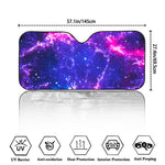 Dark Purple Universe Galaxy Space Print Car Windshield Sun Shade