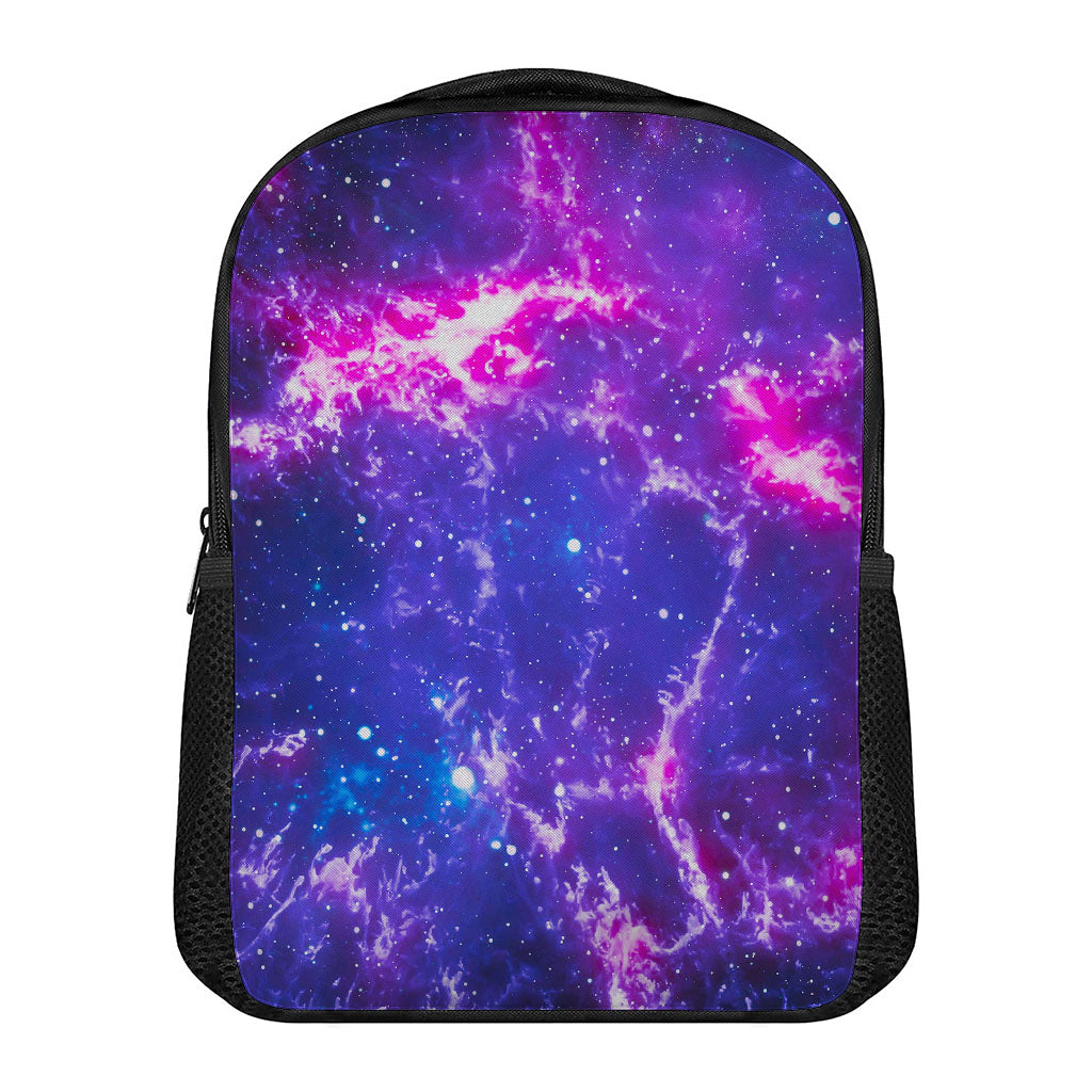 Dark Purple Universe Galaxy Space Print Casual Backpack
