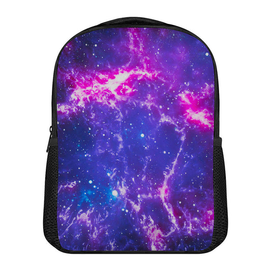 Dark Purple Universe Galaxy Space Print Casual Backpack