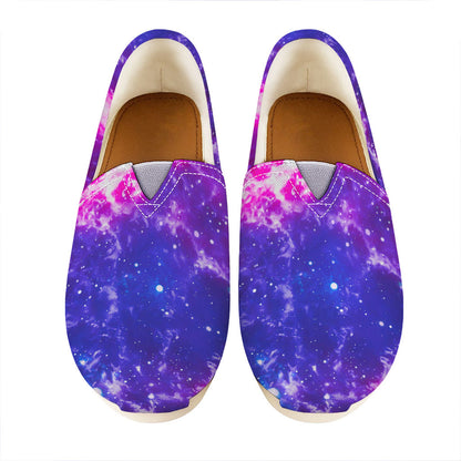 Dark Purple Universe Galaxy Space Print Casual Shoes
