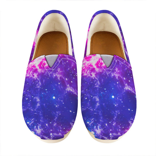 Dark Purple Universe Galaxy Space Print Casual Shoes