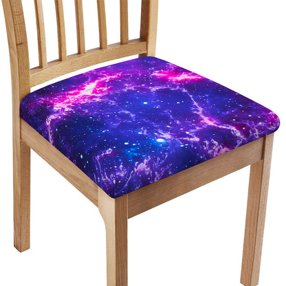Dark Purple Universe Galaxy Space Print Chair Cushion Cover
