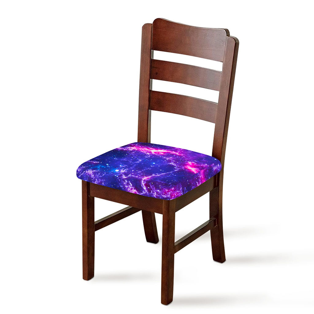 Dark Purple Universe Galaxy Space Print Chair Cushion Cover
