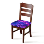 Dark Purple Universe Galaxy Space Print Chair Cushion Cover