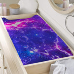 Dark Purple Universe Galaxy Space Print Changing Pad Cover