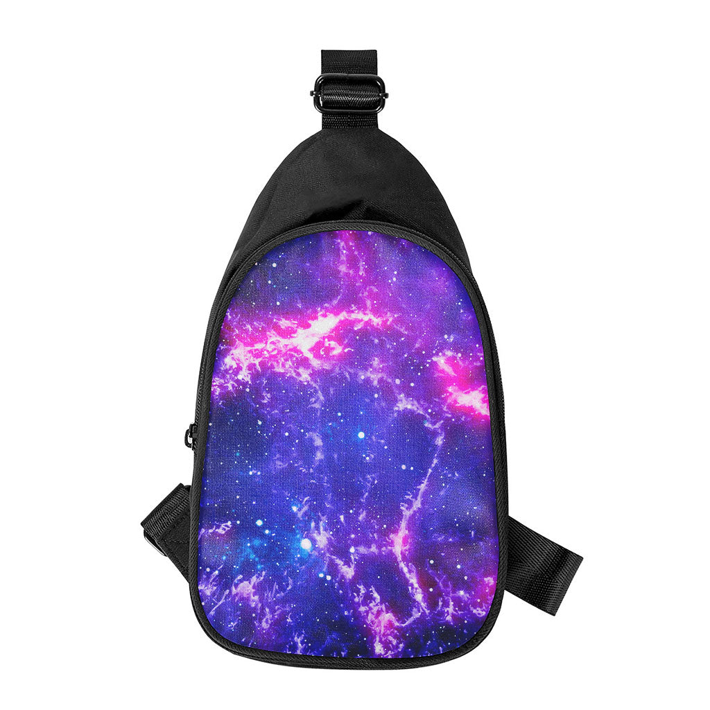 Dark Purple Universe Galaxy Space Print Chest Bag