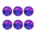 Dark Purple Universe Galaxy Space Print Coaster Set