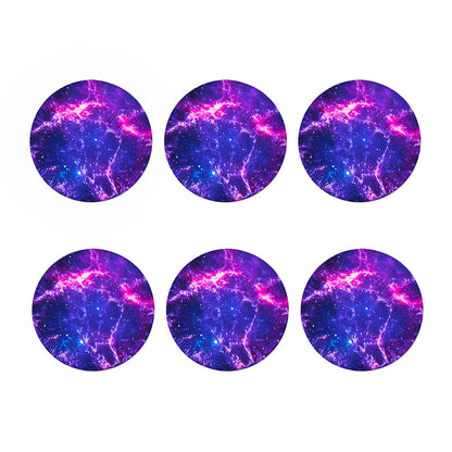 Dark Purple Universe Galaxy Space Print Coaster Set