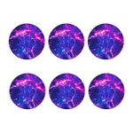 Dark Purple Universe Galaxy Space Print Coaster Set