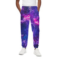 Dark Purple Universe Galaxy Space Print Cotton Sweatpants