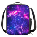 Dark Purple Universe Galaxy Space Print Crossbody Lunch Bag