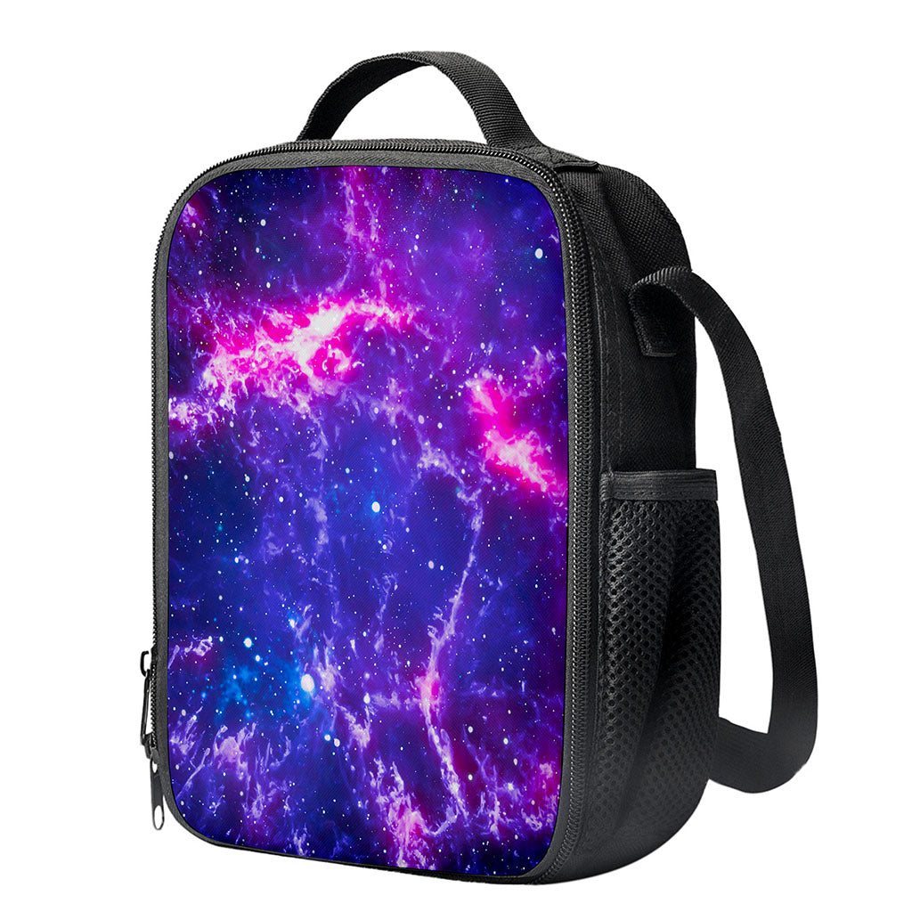 Dark Purple Universe Galaxy Space Print Crossbody Lunch Bag