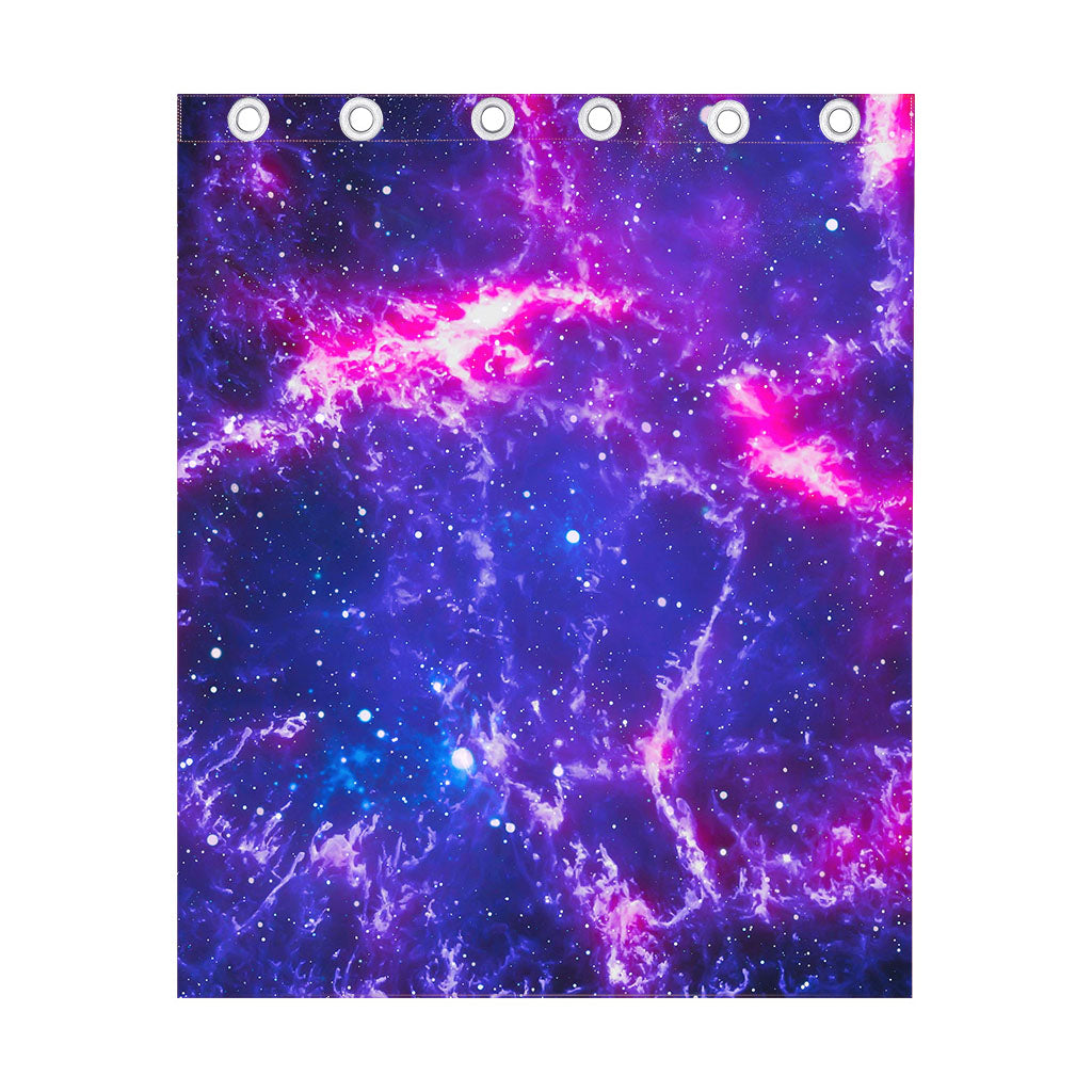 Dark Purple Universe Galaxy Space Print Curtain