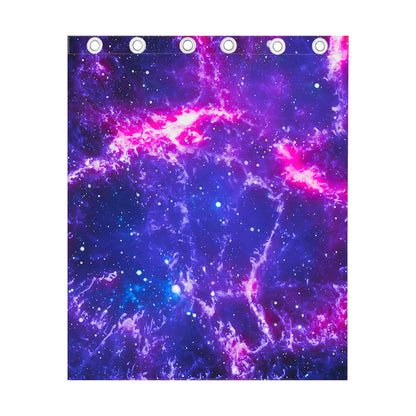 Dark Purple Universe Galaxy Space Print Curtain
