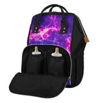 Dark Purple Universe Galaxy Space Print Diaper Bag