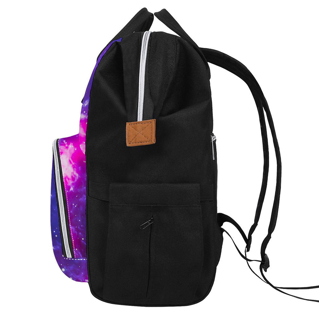 Dark Purple Universe Galaxy Space Print Diaper Bag