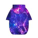 Dark Purple Universe Galaxy Space Print Dog Zip Up Hoodie