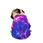 Dark Purple Universe Galaxy Space Print Dog Zip Up Jacket