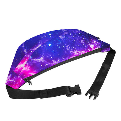 Dark Purple Universe Galaxy Space Print Fanny Pack