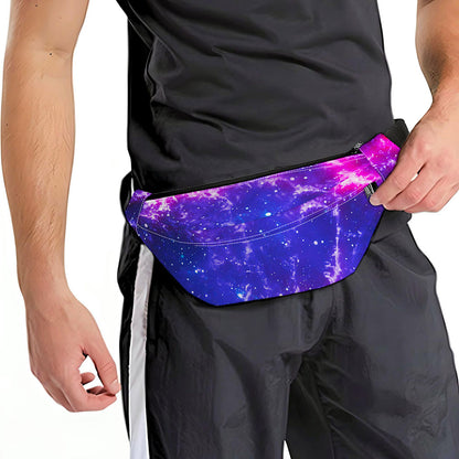 Dark Purple Universe Galaxy Space Print Fanny Pack