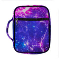 Dark Purple Universe Galaxy Space Print Front Pocket Bible Bag